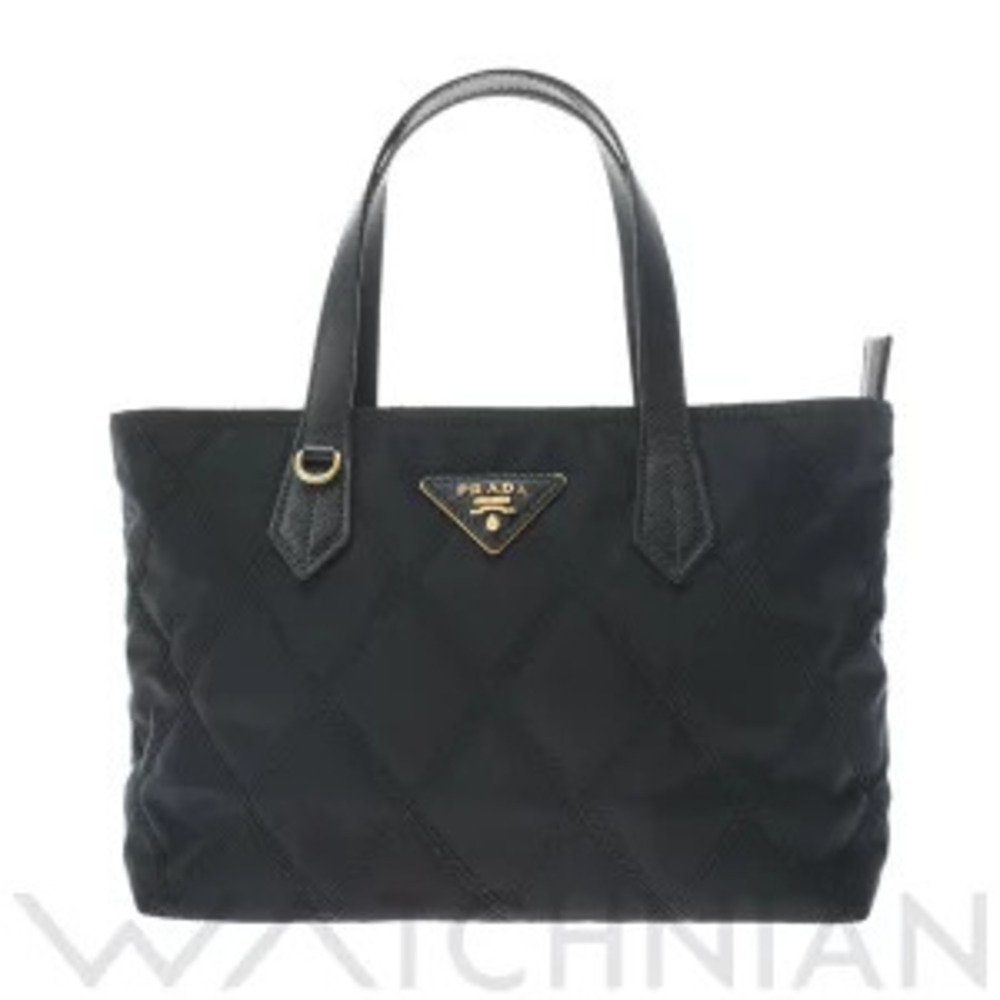 Prada quilted handbag black saffiano leather